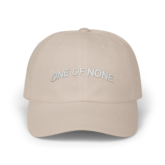 One of None Embroidered Dad Cap — Minimalist Casual Baseball Hat