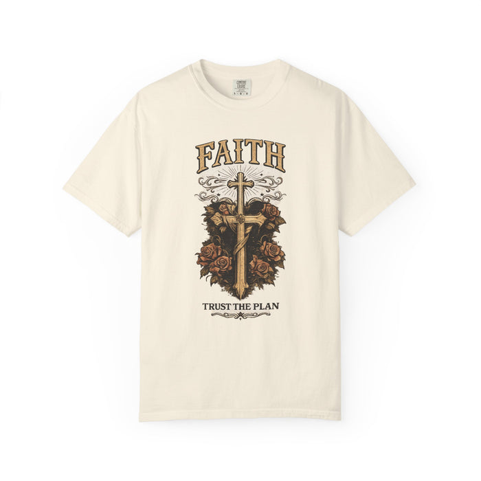 Faith Cross T-Shirt — 'Trust the Plan' Inspirational Christian Tee