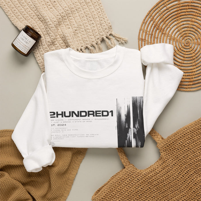 Minimalist '2HUNDRED1' Graphic Crewneck Sweatshirt