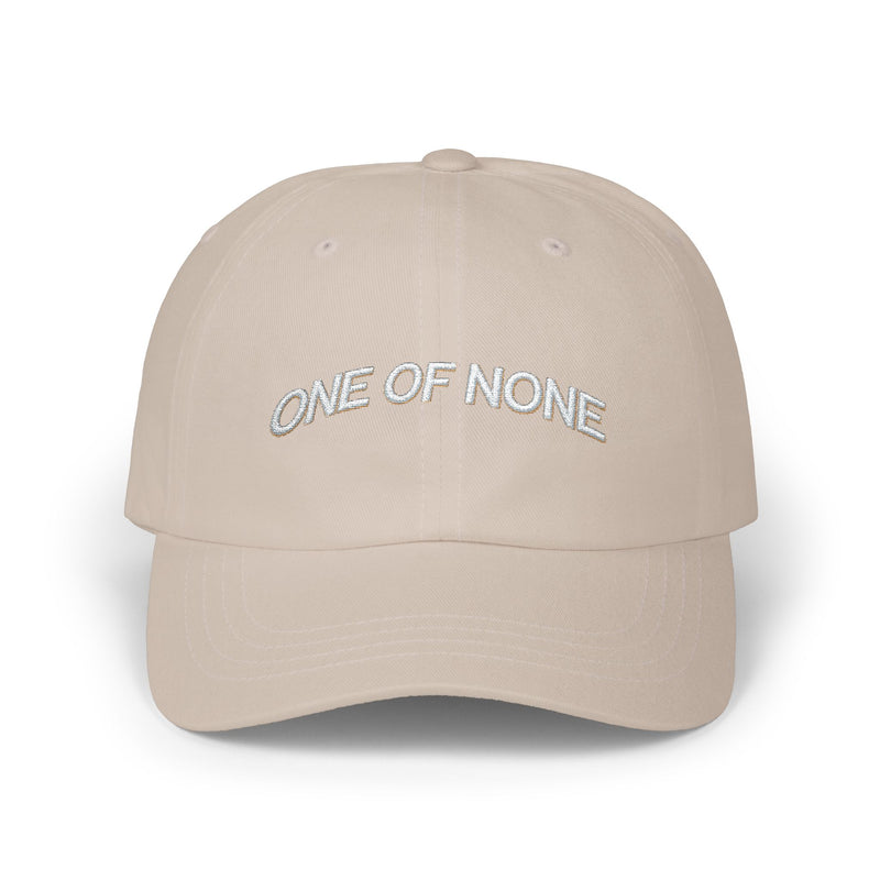 One of None Embroidered Dad Cap — Minimalist Casual Baseball Hat