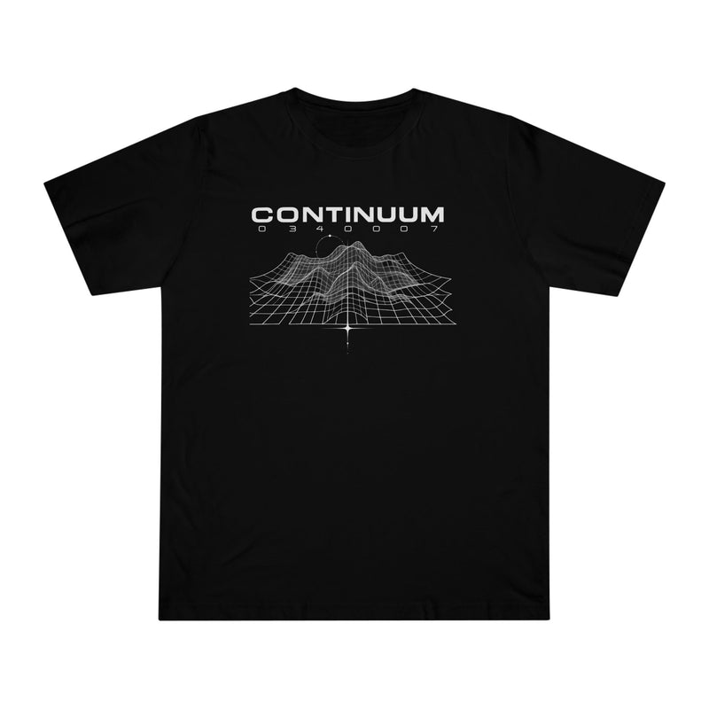 Continuum Shadow Tee – Retro Gitter Sci‑Fi Grafik T-Shirt