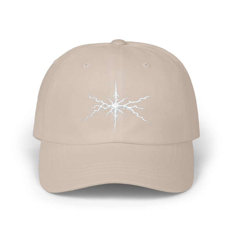 Snowflake Star Dad Cap — Minimal Embroidered Winter Beanie-Style Hat