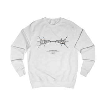 Minimal Barbed Wire Graphic Sweatshirt — 'Never Fade' Streetwear Crewneck