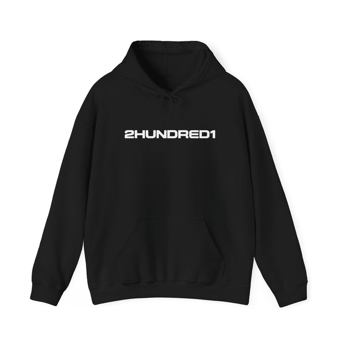 2HUNDRED1 Logo Hoodie — Minimal Black Streetwear Pullover