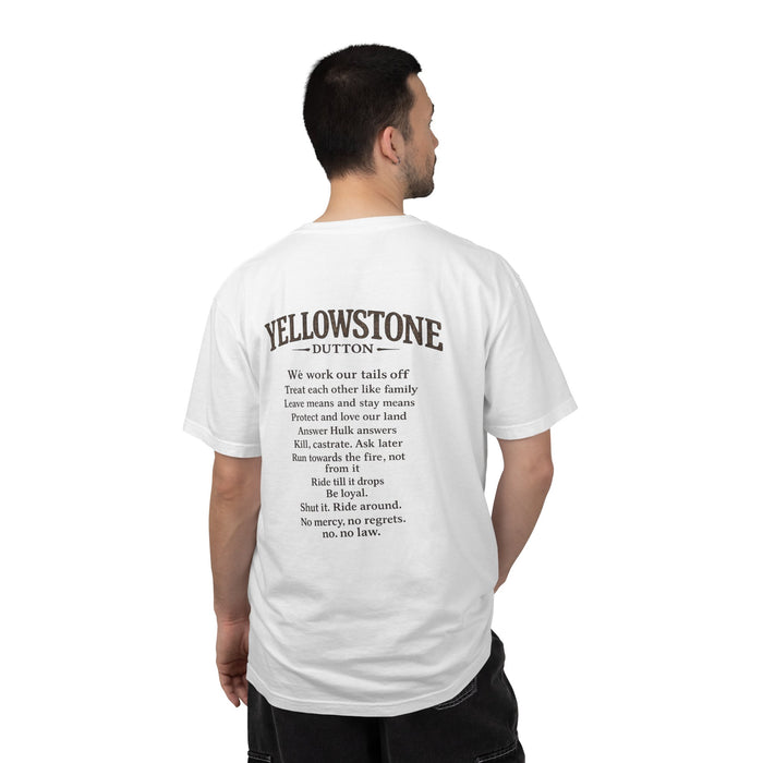 T-Shirt — Yellowstone Dutton Back Print Tee (Lyrics/Quote)