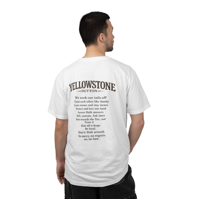 T-Shirt — Yellowstone Dutton Back Print Tee (Lyrics/Quote)
